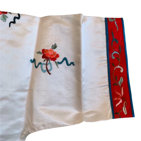 Vintage Satin Authentic Original Oriental Child’s 2 Piece Outfit Embroidered - Picture 6 of 12